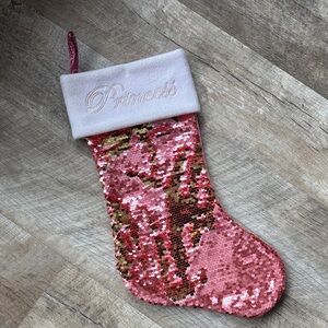“princess” Pink & gold Sequin Christmas Stocking
